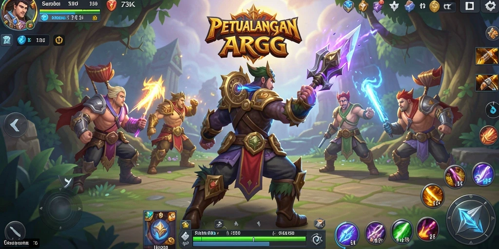 Tampilan seru dari gameplay ARPG 73K dengan aksi yang mendebarkan.