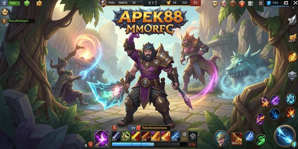 Tampilan gameplay APEK88 yang menakjubkan dalam dunia MMORPG.