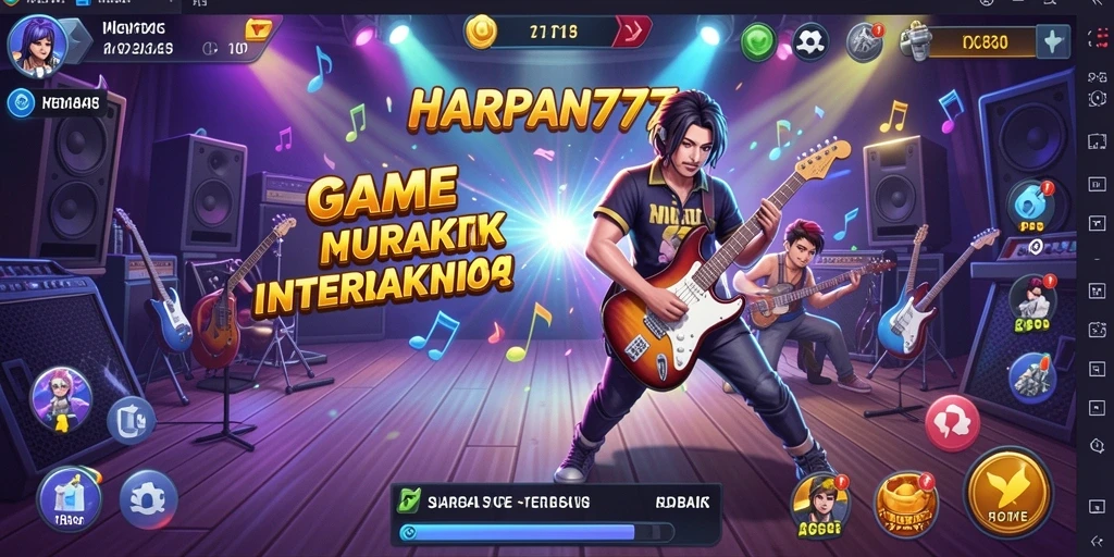 Tampilan gameplay seru di HARAPAN777 dengan berbagai genre musik.