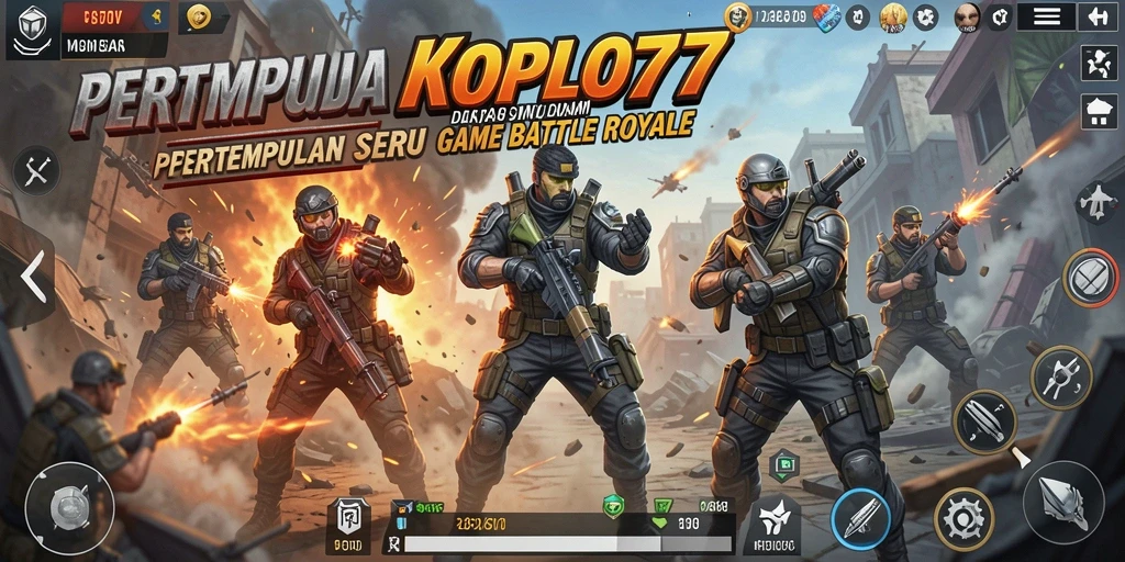 Screenshot gameplay KOPLO77 menampilkan pertempuran epik antar pemain.