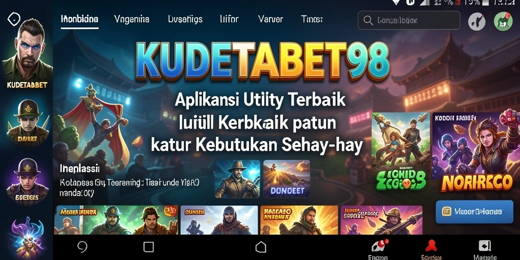 Tampilan antarmuka pengguna KUDETABET98 yang intuitif dan modern.