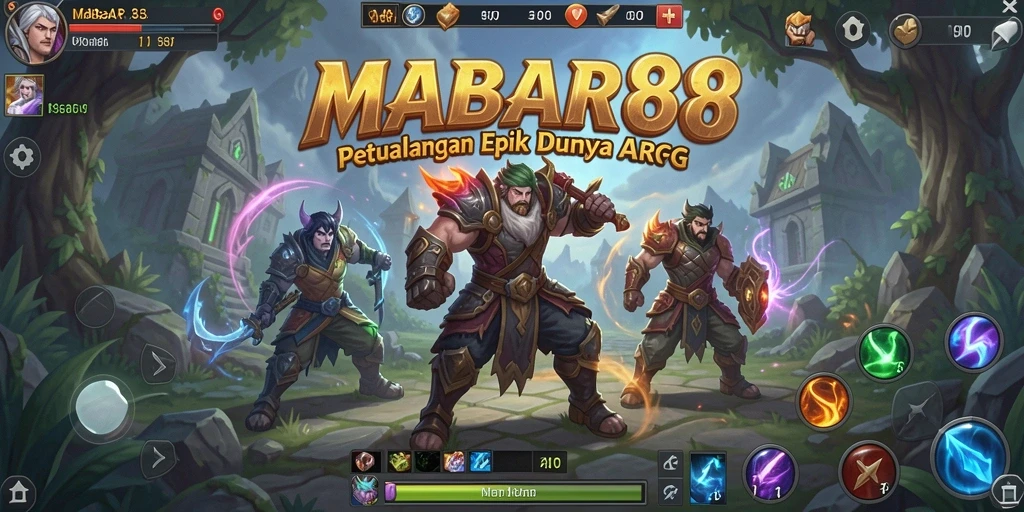 Tampilan gameplay menegangkan di MABAR88 dengan aksi ARPG yang seru.