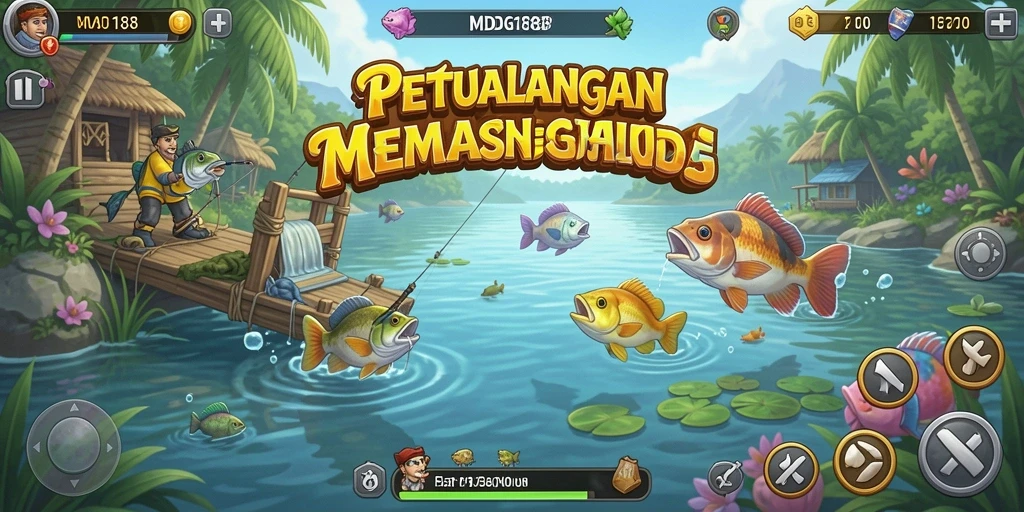 Tampilan screenshot MDG188 dengan aksi memancing yang mendebarkan.
