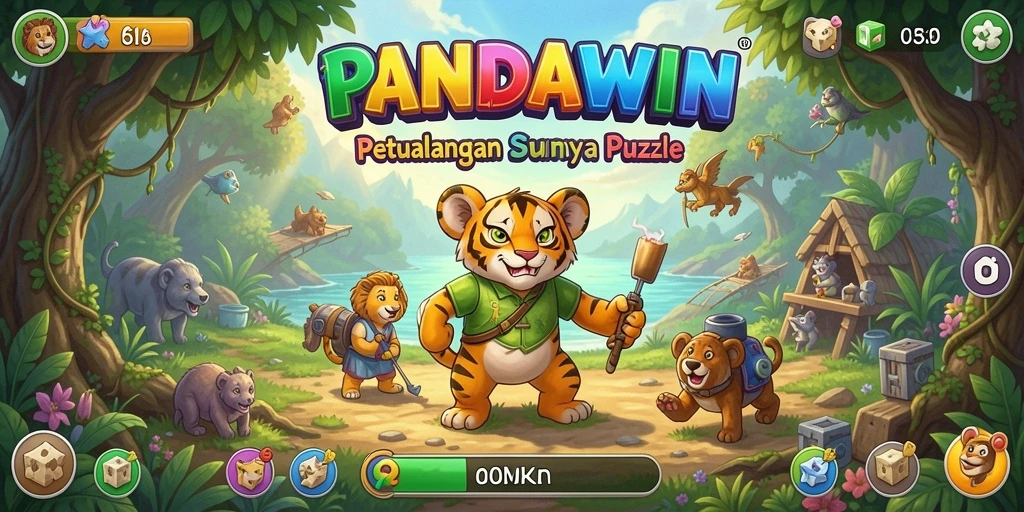 Gameplay seru PANDAWIN dengan berbagai tantangan puzzle.