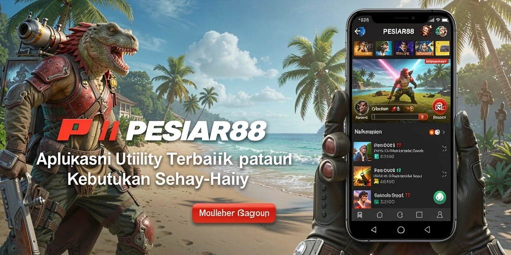 Screenshot utama PESIAR88 menampilkan tampilan antarmuka aplikasi Utility yang modern dan intuitif.