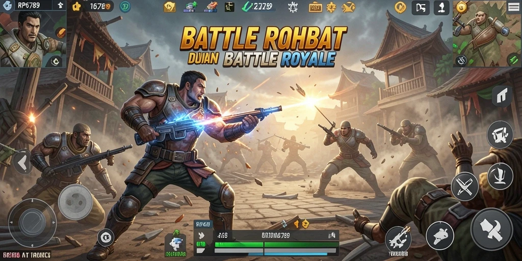 Gameplay RP6789 yang mendebarkan dengan aksi pertempuran intens.