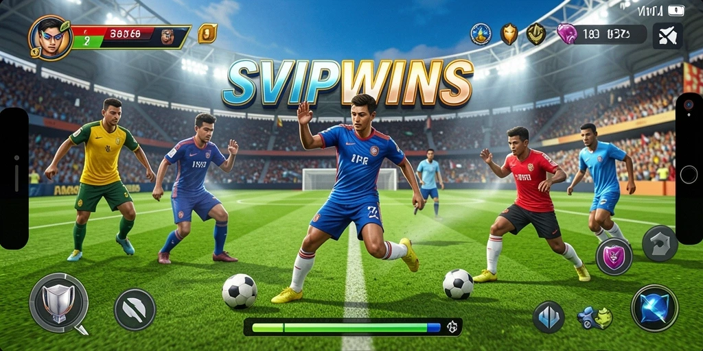 Screenshot menampilkan gameplay seru dari SVIPWINS dengan berbagai olahraga.