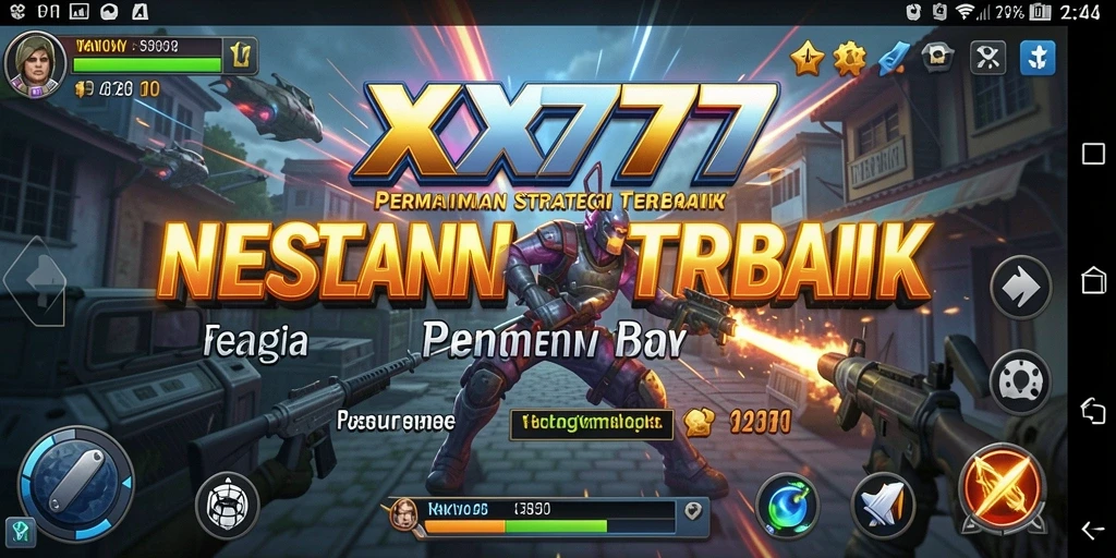 Screenshot utama gameplay XXX777 yang menunjukkan aksi strategi mendebarkan.