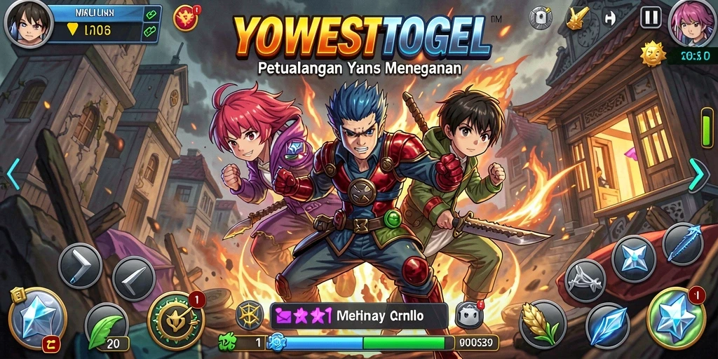 Tampilan gameplay YOWESTOGEL yang penuh aksi dan karakter anime.